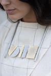 Buy_De'anma_Silver Plated Geometric Pendant Necklace _at_Aza_Fashions