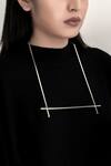 Buy_DE'ANMA_Silver Plated Geometric Necklace _at_Aza_Fashions