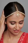 Buy_Curio Cottage_Plated 22kt Plating Kundan Mathapatti_at_Aza_Fashions