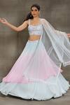 Shop_Nayantaara_Blue Georgette Hand Embroidered Cut Dana Sweetheart Riya Lehenga Blouse Set _at_Aza_Fashions
