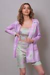 Buy_Nayantaara_Purple Bamberg Satin Tie Dyed Sequin Work Blazer Open Playful Pant Set _Online_at_Aza_Fashions