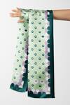 Buy_Thee Modern Roots_Green Silk Floating Garden Stole _at_Aza_Fashions