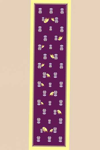 Shop_Thee Modern Roots_Purple Silk Whimsical Wings Stole _at_Aza_Fashions