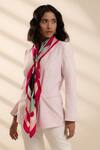 Thee Modern Roots_Fuchsia Inverted Wonders Silk Scarf _Online_at_Aza_Fashions