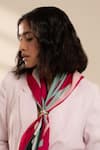 Shop_Thee Modern Roots_Fuchsia Inverted Wonders Silk Scarf _Online_at_Aza_Fashions