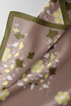 Thee Modern Roots_Beige Printed Floral Flower Fusion Dupatta _Online_at_Aza_Fashions