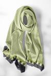 Buy_Thee Modern Roots_Green Silk Royal Mosaic Printed Dupatta _at_Aza_Fashions