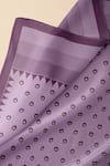 Thee Modern Roots_Purple Silk Lotus Symphony Printed Dupatta _Online_at_Aza_Fashions