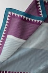 Thee Modern Roots_Blue Silk Temple Tales Printed Dupatta _Online_at_Aza_Fashions