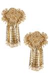 Shop_Vaidaan_Gold Plated Pearls, Beads Anamika Danglers _at_Aza_Fashions