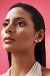 Buy_Varnika Arora_Gold Plated Pearls Arlo Geometric Pattern Embellished Earrings _at_Aza_Fashions