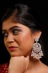 Buy_Ishhaara_Gold Plated American Diamonds Kundan Jhumki Drop Earrings _at_Aza_Fashions