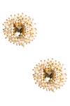 Shop_Vaidaan_Gold Plated Pearls, Beads, Stones Akahi Stud Earrings _at_Aza_Fashions