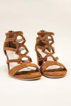 Buy The Alter Brown Plain Georgina Gladiator Block Heels Online at Aza Fashions Buy_The Alter_Brown Plain Georgina Gladiator Block Heels _Online_at_Aza_Fashions