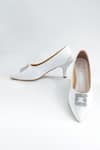 Buy_The Alter_White Embellished Riona Kitten Heels _at_Aza_Fashions