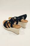 The Alter_Black Plain Emily Cut-out Strap Wedges _at_Aza_Fashions