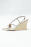 Buy The Alter Beige Rhinestones Kiara Embellished T-shaped Wedge Heels Online at Aza Fashions Buy_The Alter_Beige Rhinestones Kiara Embellished T-shaped Wedge Heels _Online_at_Aza_Fashions