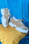 Buy_Chal Jooti_Gold Embellished Bohemian Aurora Sequin Sneakers _Online_at_Aza_Fashions