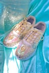 Buy_Chal Jooti_Gold Embellished Butterfly Arbour Sneakers _Online_at_Aza_Fashions