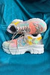 Shop_Chal Jooti_Multi Color Embroidery Spring Blooms Sequin Sneakers _Online_at_Aza_Fashions