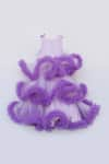 Shop_FAYON KIDS_Purple Net Embroidered Sequins Ruffle Gown _at_Aza_Fashions