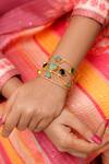 Buy_Ishhaara_Multi Color Stones Studded Bracelet _at_Aza_Fashions