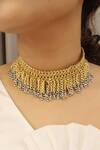 Buy_Vaidaan_Gold Plated Charu Chain Choker _at_Aza_Fashions