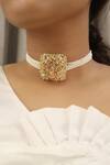 Buy_Vaidaan_Gold Plated Daiwik Choker _at_Aza_Fashions