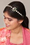 Buy_Ishhaara_Gold Plated Half Crescent Shaped Sheeshpatti _at_Aza_Fashions