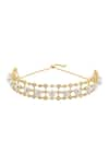 Shop_ISHARYA_White Pearl Amara Embellished Choker Necklace _at_Aza_Fashions