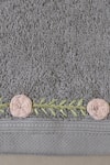 Design Gaatha_Pink 100% Cotton Embroidery Hand Bath Towel 2 Pcs Set _at_Aza_Fashions