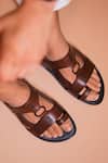 dmodot_Brown Pelle Lusso Marrone Leather Sandals _Online_at_Aza_Fashions