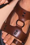 Buy_dmodot_Brown Pelle Lusso Marrone Leather Sandals _Online_at_Aza_Fashions