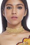 Buy_Vaidaan_Gold Plated Rashk Choker _at_Aza_Fashions