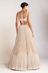 Shop_Vvani by Vani Vats_Beige Blouse And Lehenga Georgette Embellished Chandelier Bridal Set _at_Aza_Fashions