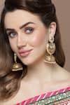 Buy_Dugran By Dugristyle_Multi Color Kundan And Stone Embellished Jhumkas _at_Aza_Fashions