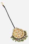Shop Dugran By Dugristyle Green Pearl And Kundan Embellished Maangtikka Online at Aza Fashions Shop_Dugran By Dugristyle_Green Pearl And Kundan Embellished Maangtikka _Online_at_Aza_Fashions