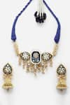 Buy_Dugran By Dugristyle_Multi Color Kundan Meenakari Work Embellished Necklace Set _Online_at_Aza_Fashions