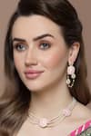 Buy_Dugran By Dugristyle_Multi Color Kundan Flower Embellished Necklace _at_Aza_Fashions