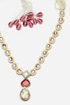 Buy_Dugran By Dugristyle_Multi Color Geometric Kundan Embellished Necklace _Online_at_Aza_Fashions