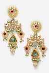 Dugran By Dugristyle_Multi Color Kundan Embellished Danglers _Online_at_Aza_Fashions