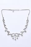 Buy Kohar By Kanika Silver Plated American Diamonds, Semi Precious Swirl Embellished Necklace Set Online at Aza Fashions Buy_Kohar By Kanika_Silver Plated American Diamonds, Semi Precious Swirl Embellished Necklace Set_Online_at_Aza_Fashions