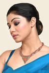 Buy_Kohar By Kanika_Orange Bead Acrylic Embellished Necklace_at_Aza_Fashions