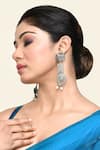 Buy_Kohar By Kanika_Green Stone Peacock Carved Earrings_at_Aza_Fashions