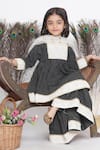 Shop_Little Bansi_Black Cotton, Chiffon Sequins, Embroidery Kurta Sharara Set _Online_at_Aza_Fashions
