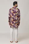 Shop_Spring Break_Purple Cotton Printed Floral Kurta Set _at_Aza_Fashions