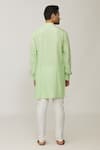 Shop_Spring Break_Green Polyester, Cotton Embroidery Thread Kurta Set _at_Aza_Fashions