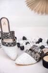 Shop House Of Vian White Dream Weaver Embellished Mules at Aza Fashions Shop_House Of Vian_White Dream Weaver Embellished Mules _at_Aza_Fashions