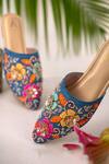 Shop_House Of Vian_Multi Color Ziva 3d Floral Embroidered Mules _at_Aza_Fashions