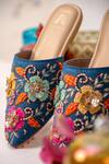 Buy_House Of Vian_Multi Color Ziva 3d Floral Embroidered Mules _Online_at_Aza_Fashions